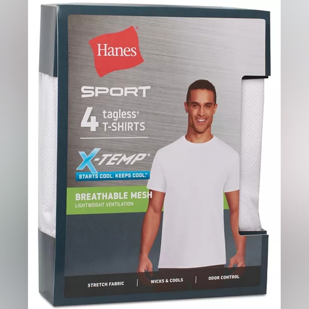 3-Pack White Mesh Men's T-shirts